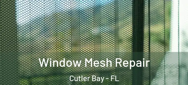  Window Mesh Repair Cutler Bay - FL